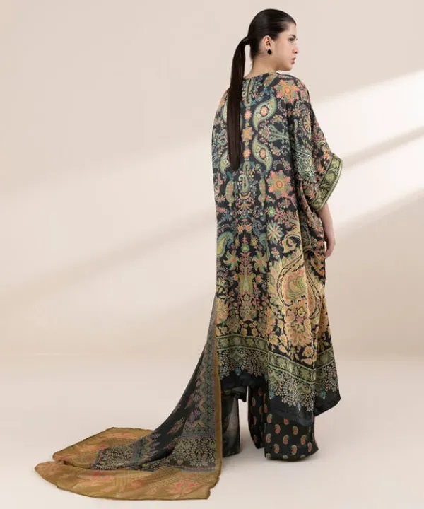Online Sapphire 3 Piece - Embellished Silk Suit