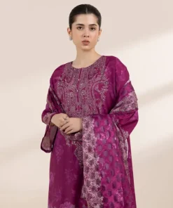 Clearance Sapphire 3 Piece - Embellished Silk Suit