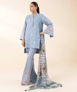 Discount Sapphire 3 Piece - Embroidered Cotton Jacquard Suit