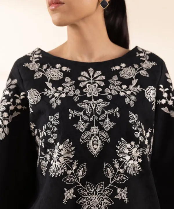 Fashion Sapphire 3 Piece - Embroidered Cotton Jacquard Suit