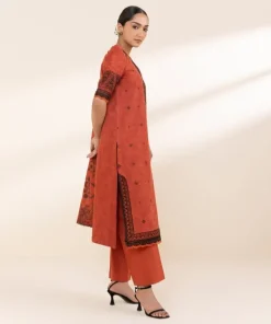 Hot Sapphire 3 Piece - Embroidered Cotton Jacquard Suit