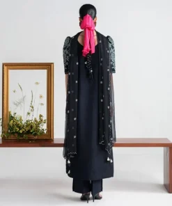 Sale Sapphire 3 Piece - Embroidered Cotton Jacquard Suit