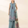 Fashion Sapphire 3 Piece - Embroidered Cotton Jacquard Suit