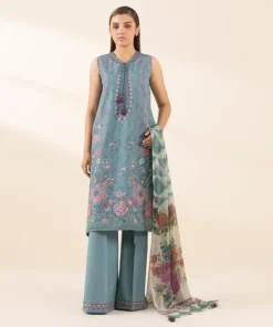 Fashion Sapphire 3 Piece - Embroidered Cotton Jacquard Suit