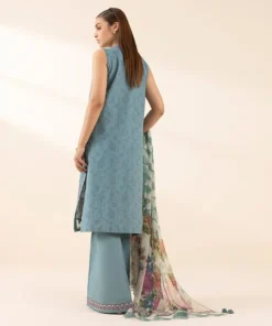 Fashion Sapphire 3 Piece - Embroidered Cotton Jacquard Suit