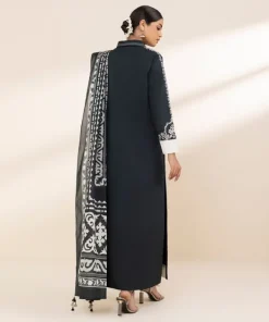 Hot Sapphire 3 Piece - Embroidered Cotton Suit