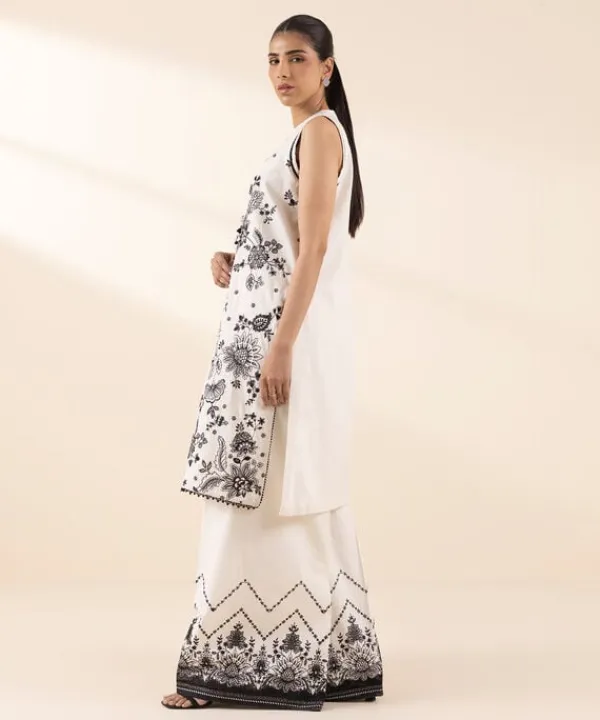 Best Sapphire 3 Piece - Embroidered Cotton Jacquard Suit