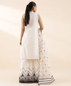 Best Sapphire 3 Piece - Embroidered Cotton Jacquard Suit