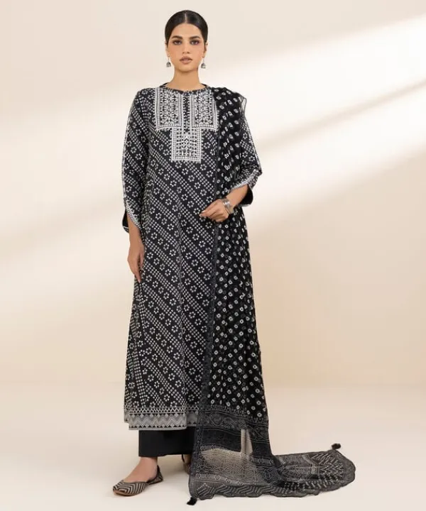 Outlet Sapphire 2 Piece - Embroidered Cotton Suit