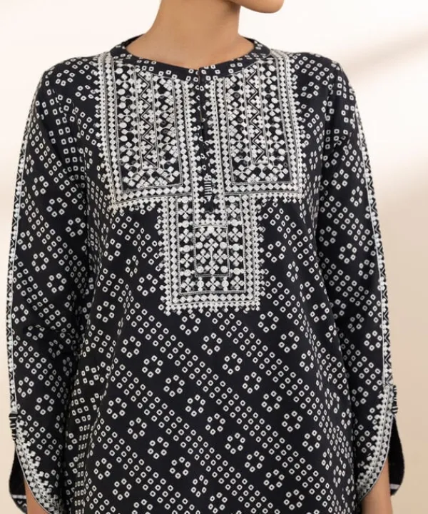 Outlet Sapphire 2 Piece - Embroidered Cotton Suit