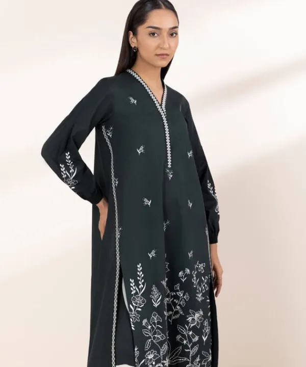 Best Sapphire 2 Piece - Embroidered Cotton Suit
