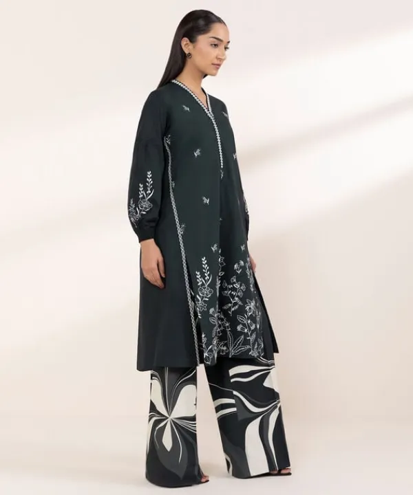 Best Sapphire 2 Piece - Embroidered Cotton Suit