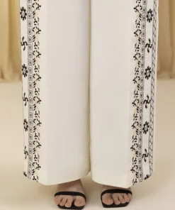 Online Sapphire 3 Piece - Embroidered Cotton Satin Suit BlackDupatta