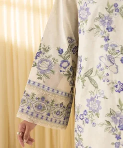 Best Sapphire 3 Piece - Embroidered Cotton Jacquard Suit Off WhiteDupatta