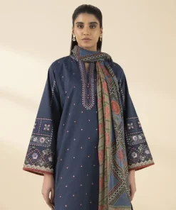 Sale Sapphire 2 Piece - Embroidered Crosshatch Suit Navy BlueDupatta