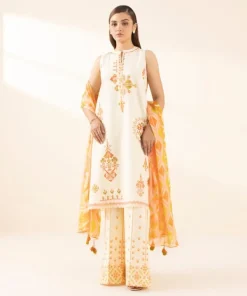 Clearance Sapphire 3 Piece - Embroidered Dobby Suit