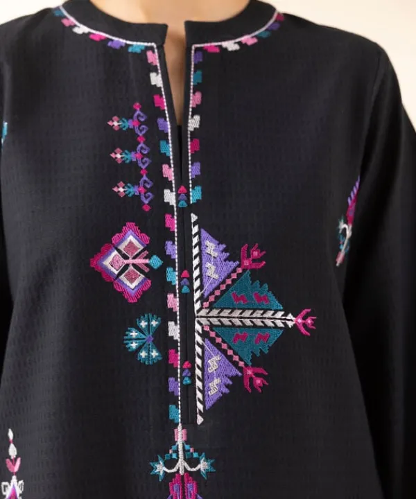 New Sapphire 3 Piece - Embroidered Dobby Suit