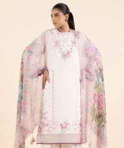 Clearance Sapphire 3 Piece - Embroidered Dobby Suit