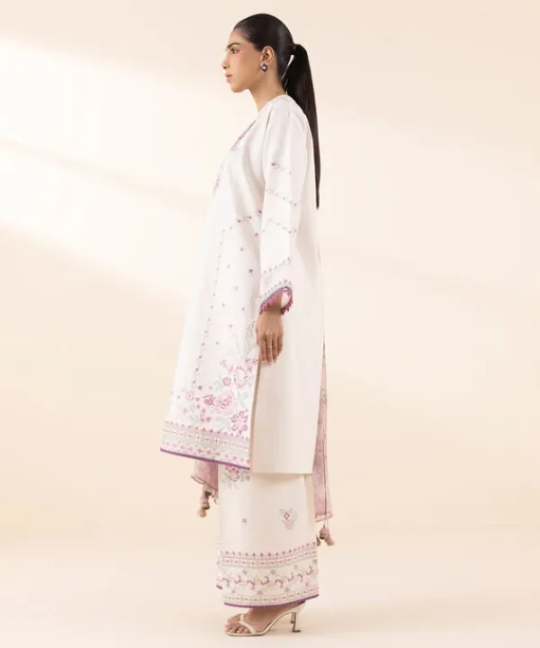 Clearance Sapphire 3 Piece - Embroidered Dobby Suit