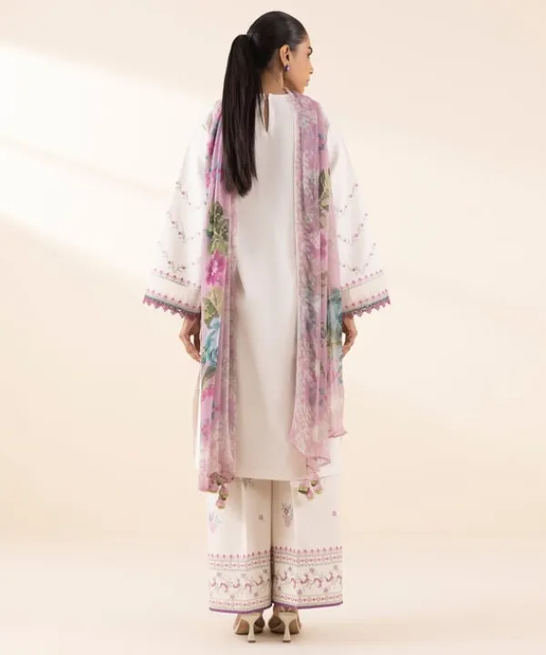 Clearance Sapphire 3 Piece - Embroidered Dobby Suit