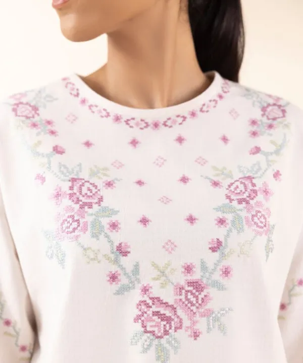 Clearance Sapphire 3 Piece - Embroidered Dobby Suit