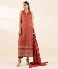 Hot Sapphire 3 Piece - Embroidered Dobby Suit