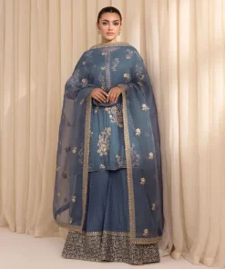 Discount Sapphire 3 Piece - Embroidered Dobby Suit Blue