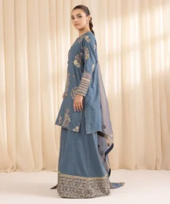 Discount Sapphire 3 Piece - Embroidered Dobby Suit Blue