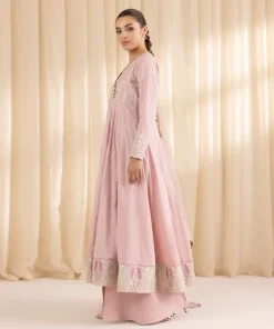 Fashion Sapphire 3 Piece - Embroidered Jacquard Suit Pink