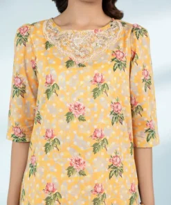 Online Sapphire 2 Piece - Embroidered Lawn Suit Yellow