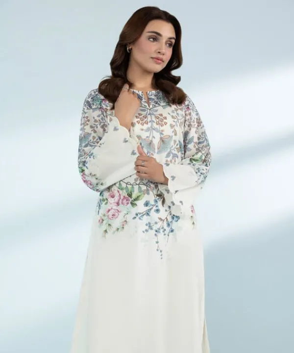 Fashion Sapphire 2 Piece - Embroidered Lawn Suit White