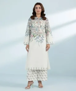 Fashion Sapphire 2 Piece - Embroidered Lawn Suit White