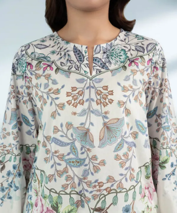 Fashion Sapphire 2 Piece - Embroidered Lawn Suit White