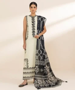 Hot Sapphire 3 Piece - Embroidered Lawn Suit