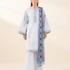 Hot Sapphire 3 Piece - Embroidered Lawn Suit