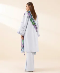 Hot Sapphire 3 Piece - Embroidered Lawn Suit
