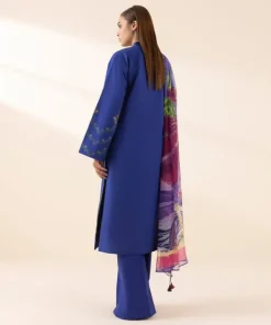 Hot Sapphire 3 Piece - Embroidered Lawn Suit