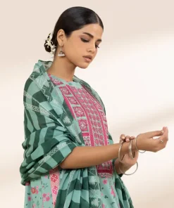 Hot Sapphire 3 Piece - Embroidered Lawn Suit