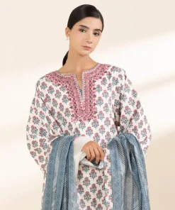 Online Sapphire 3 Piece - Embroidered Lawn Suit