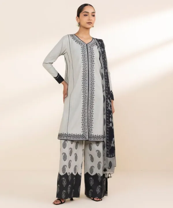 Sale Sapphire 3 Piece - Embroidered Lawn Suit