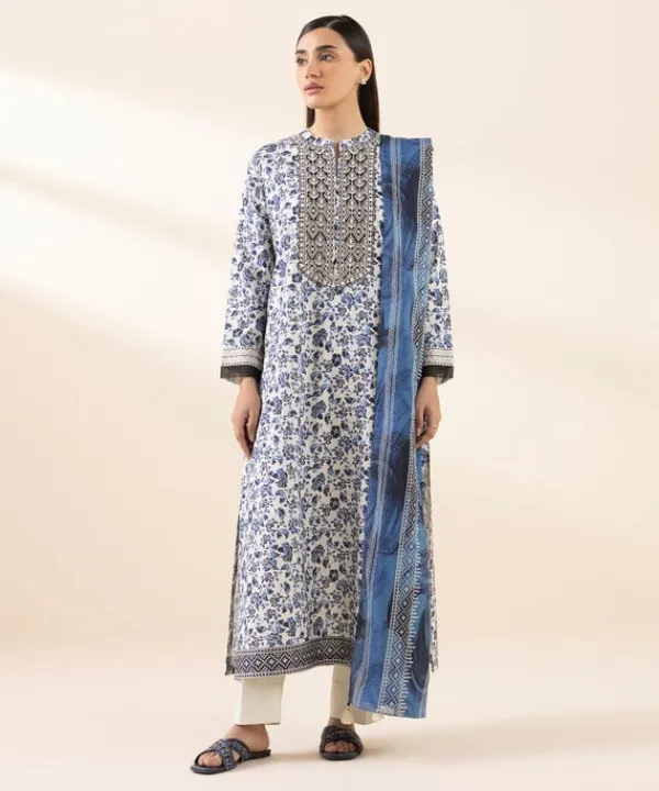 Outlet Sapphire 3 Piece - Embroidered Lawn Suit