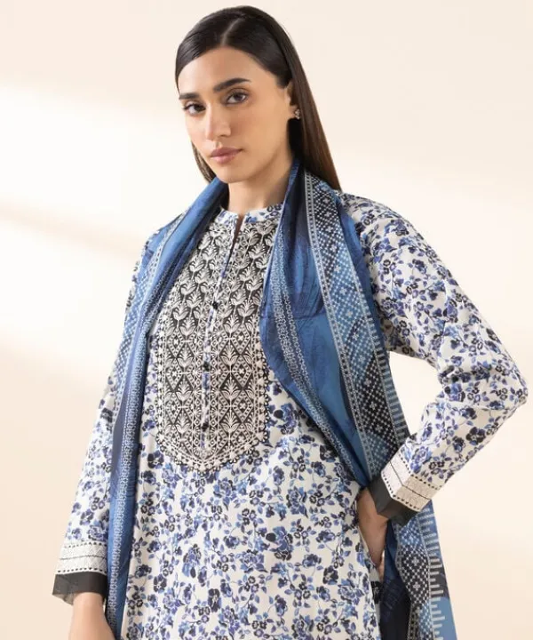 Outlet Sapphire 3 Piece - Embroidered Lawn Suit