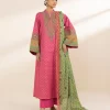 Hot Sapphire 3 Piece - Embroidered Lawn Suit