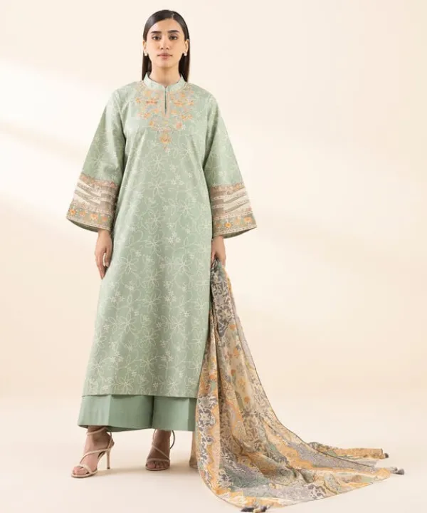 Outlet Sapphire 3 Piece - Embroidered Lawn Suit