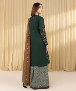 Best Sapphire 3 Piece - Embroidered Lawn Suit GreenDupatta