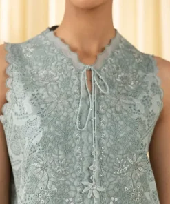 Outlet Sapphire 3 Piece - Embroidered Lawn Suit AquaDupatta