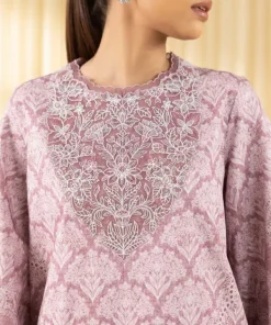 Best Sapphire 3 Piece - Embroidered Lawn Suit Tea PinkDupatta