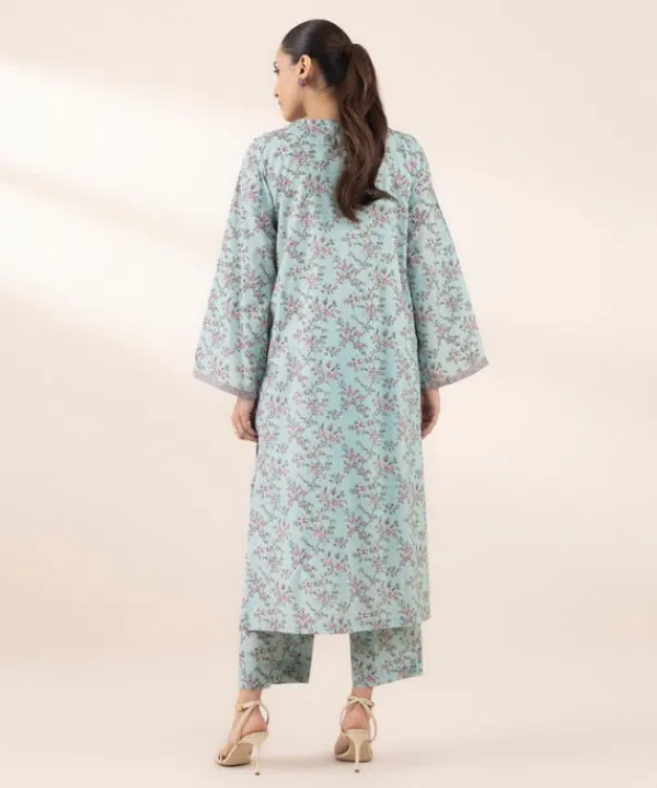 Discount Sapphire 2 Piece - Embroidered Lawn Suit Light BlueTrouser