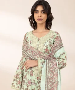 Sale Sapphire 3 Piece - Embroidered Lawn Suit GreyDupatta