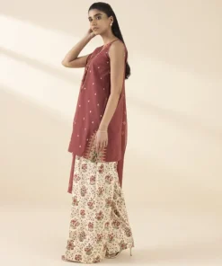 Fashion Sapphire 3 Piece - Embroidered Lawn Suit MaroonDupatta
